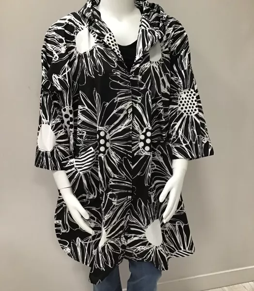 Impermeable bicolore grande taille Marguerites G'ozé